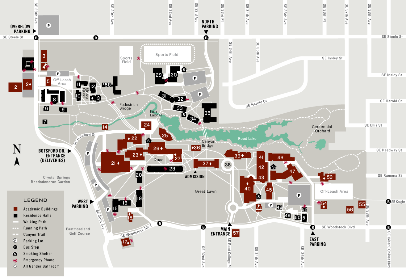 Reed College Facilities Services Campus Map
