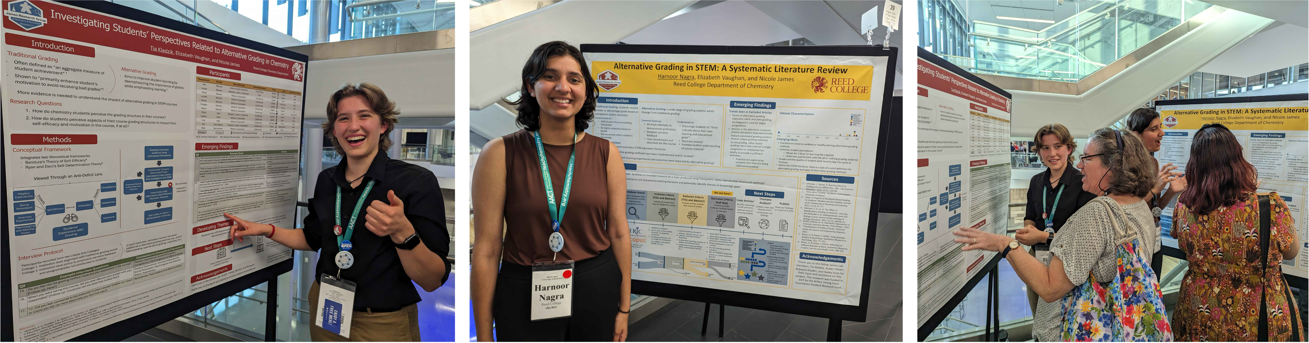 Tia and Harnoor presenting their posters 