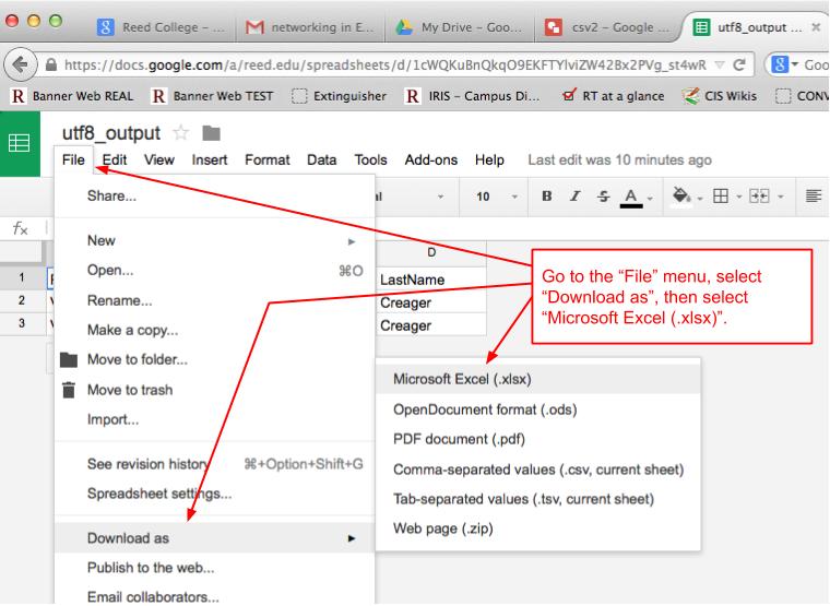 excel for mac save as csv