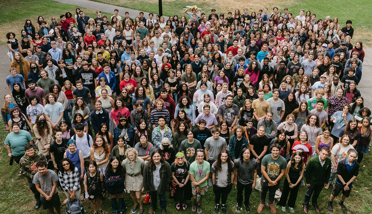 A group photo of the entire class of 2028