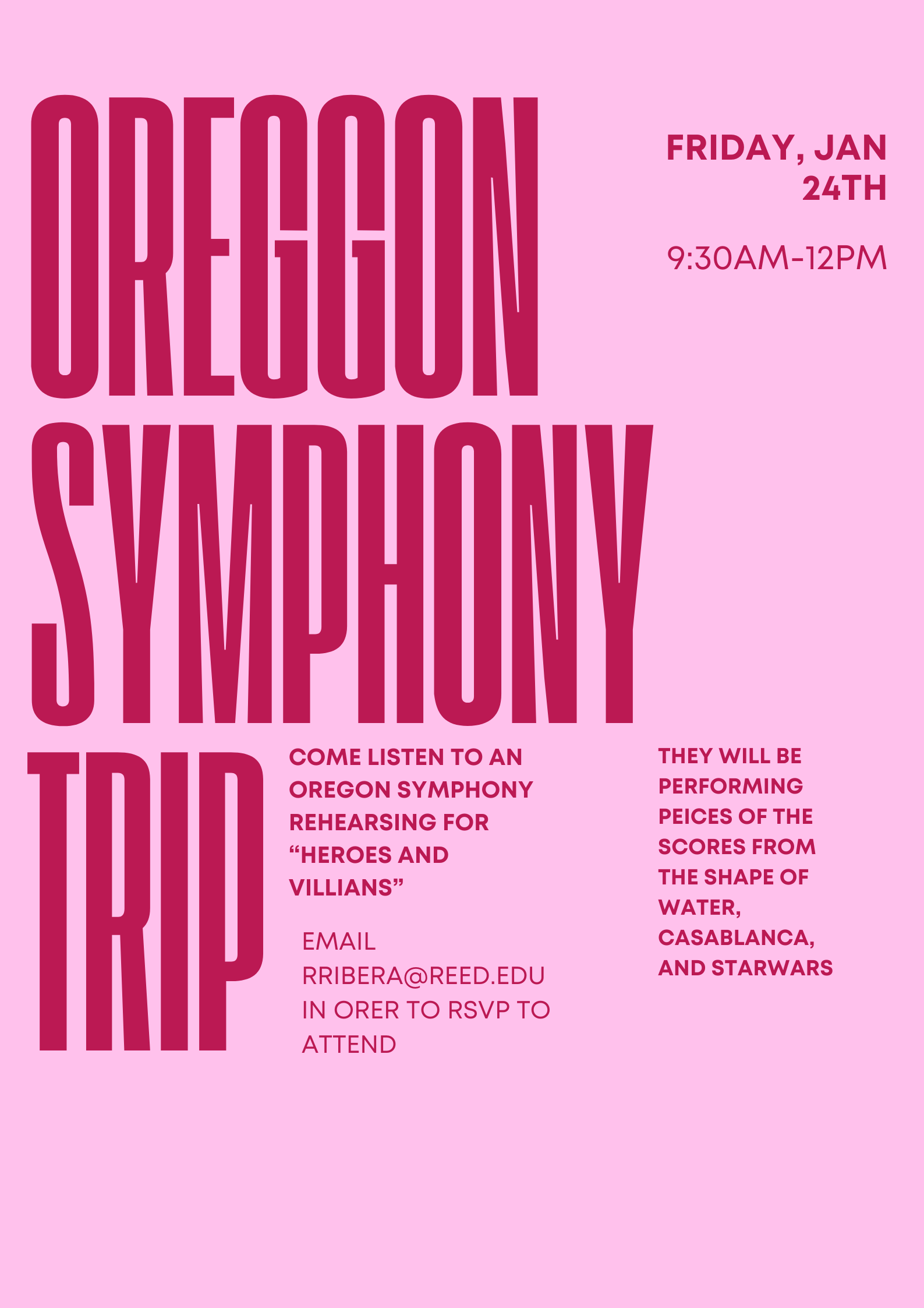 poster for symphony event