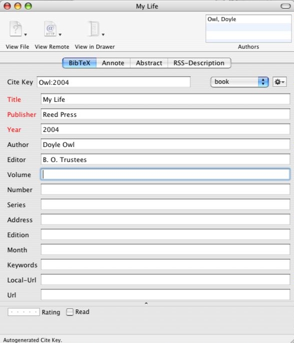 Making A bib File With BibDesk IT Help Desk Reed College