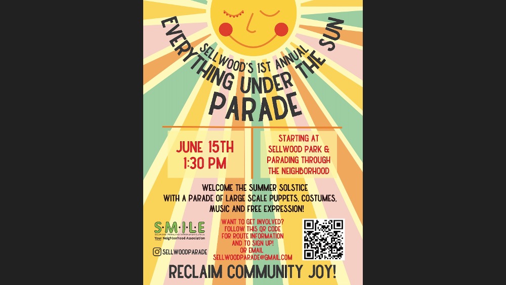 A poster advertising Sellwood's Everything Under the Sun parade'